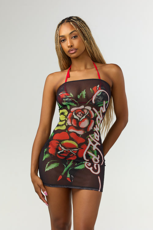 SACRED GARDEN - TUBE DRESS - BLACK