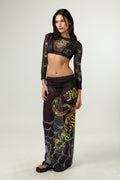 Ed Hardy Traditional Rose Swim Flare in black print