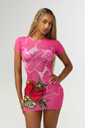 NYC EAGLE - MESH DRESS - PINK
