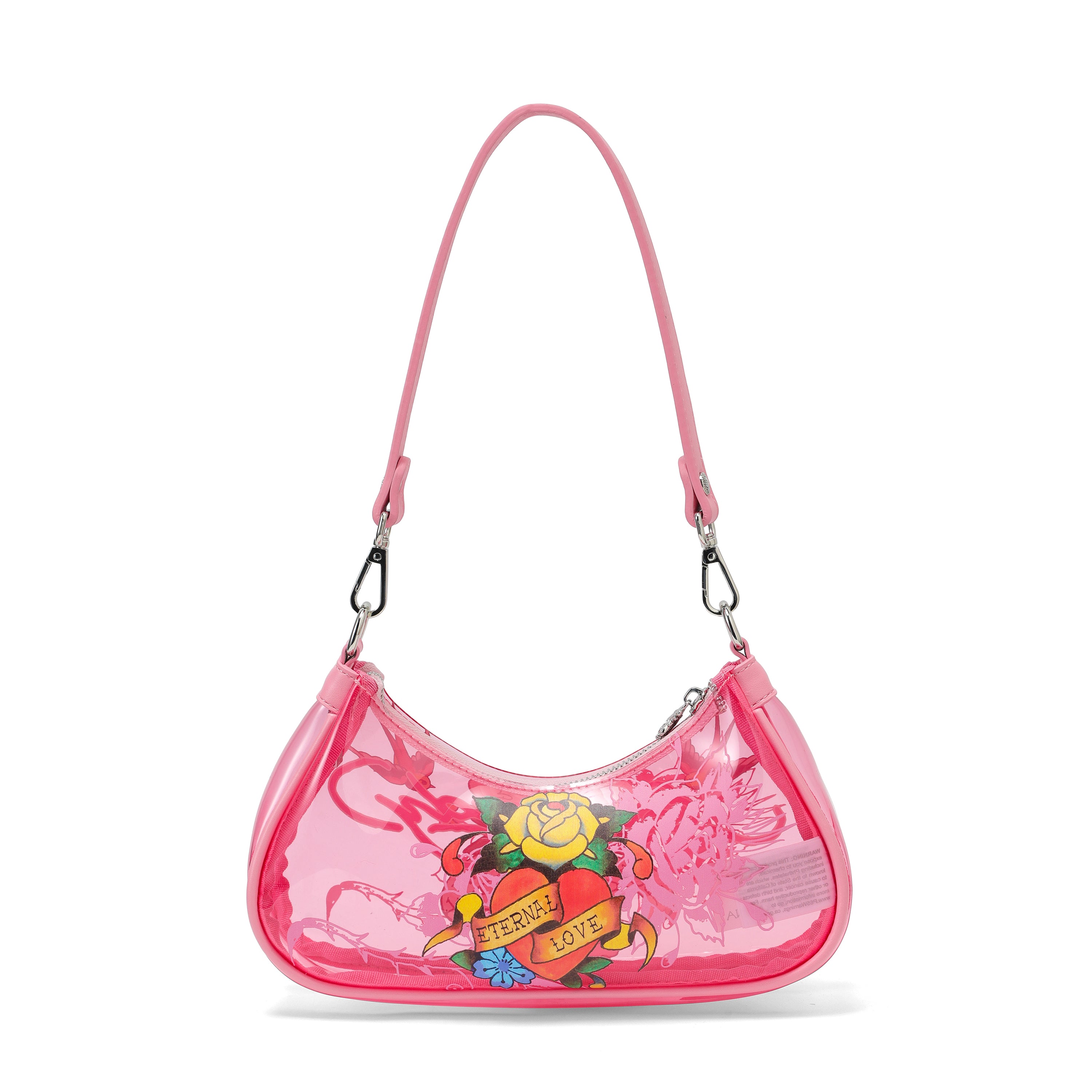 Close-up detail of Ed Hardy Twin Tigers Beach Shoulder Bag Pvc 1 in print