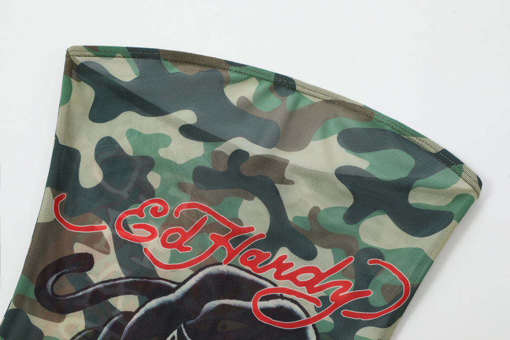 CAMO KITTEN - MESH TUBE DRESS - CAMO