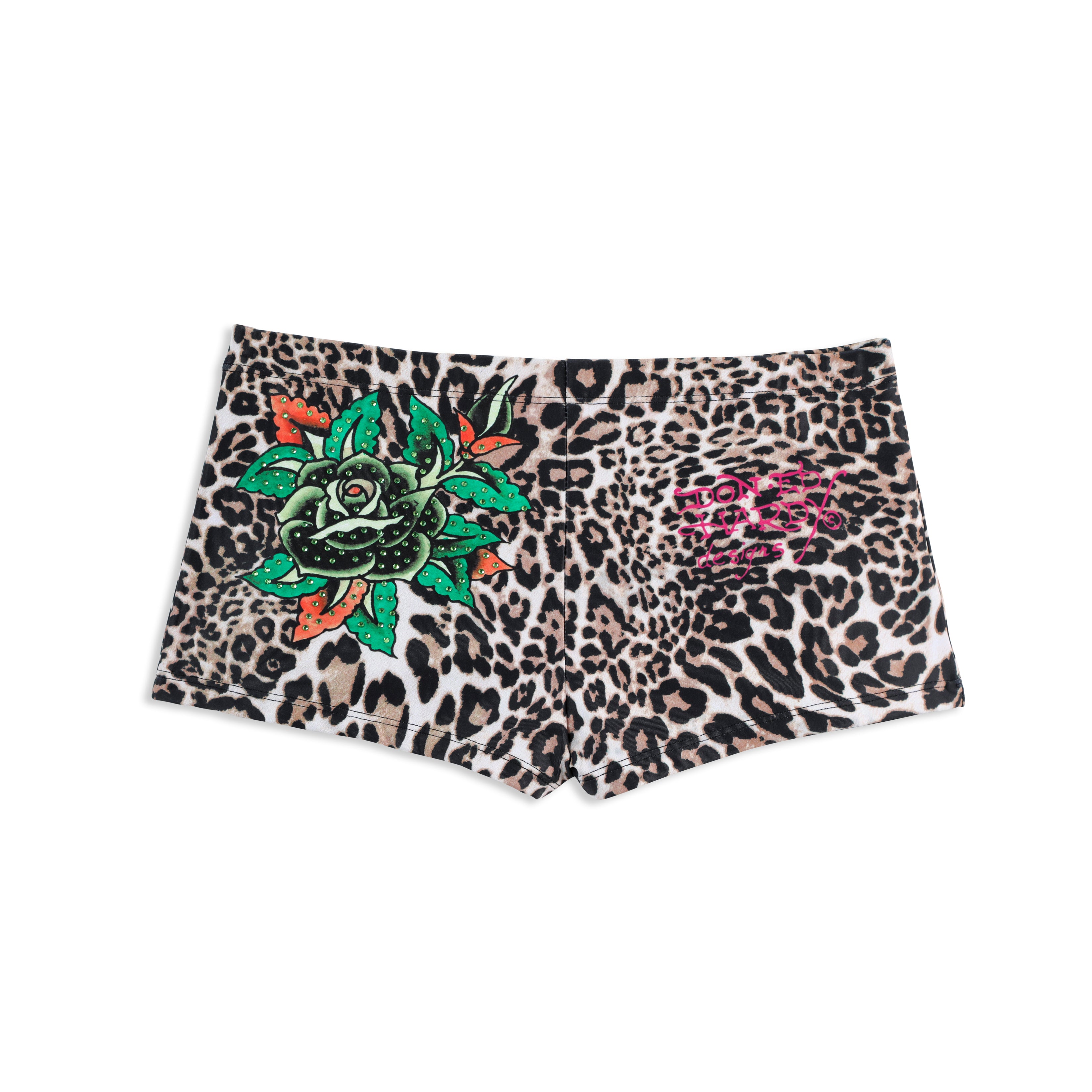 NEON ROSE - BOY SHORT - PINK LEOPARD