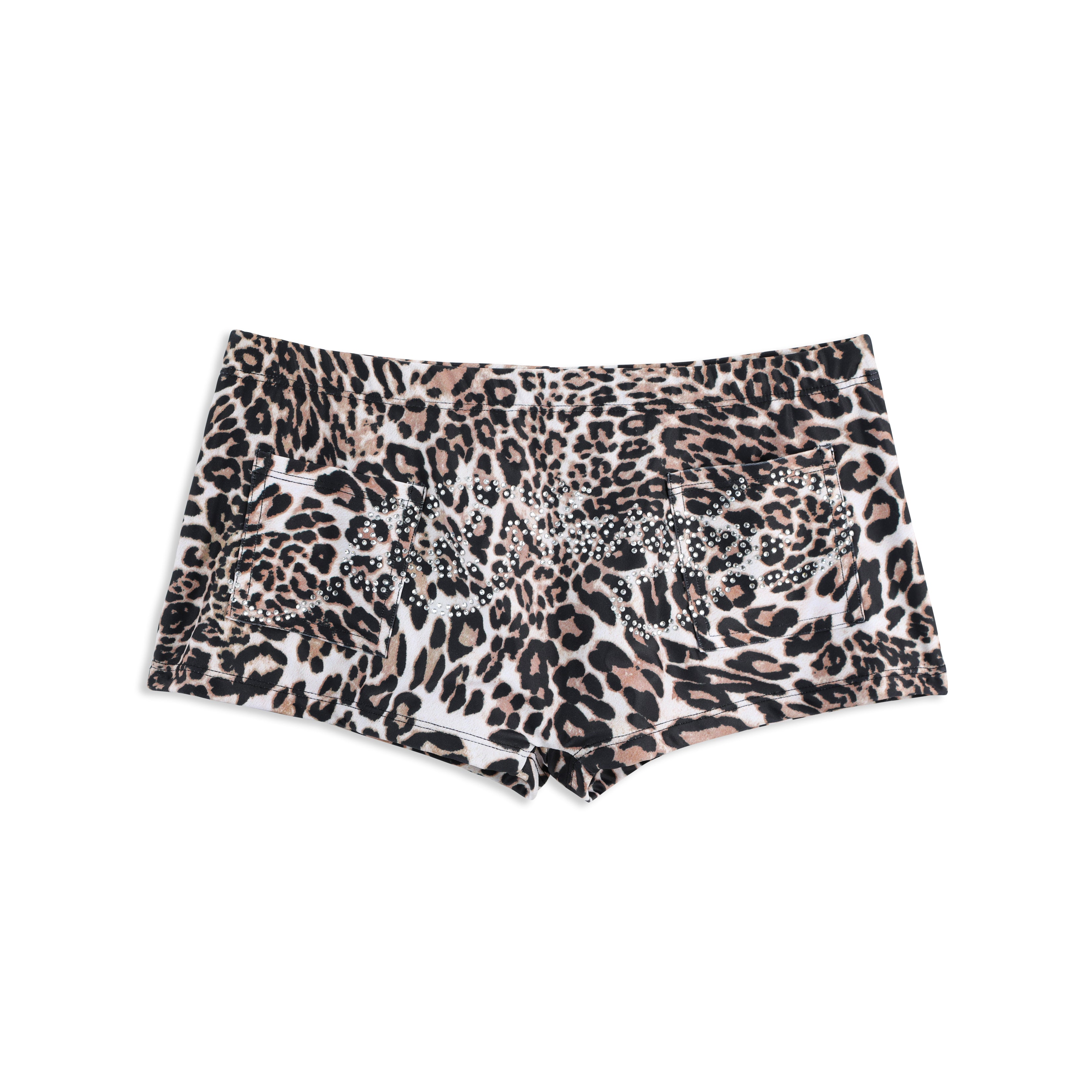 NEON ROSE - BOY SHORT - PINK LEOPARD