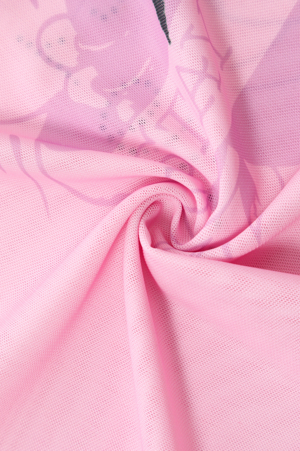 SUGAR' - ONE SHOULDER MESH DRESS - PINK