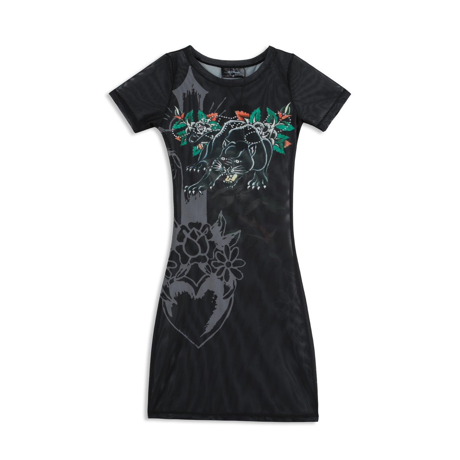 GOTHIC BADDY - MESH DRESS - BLACK