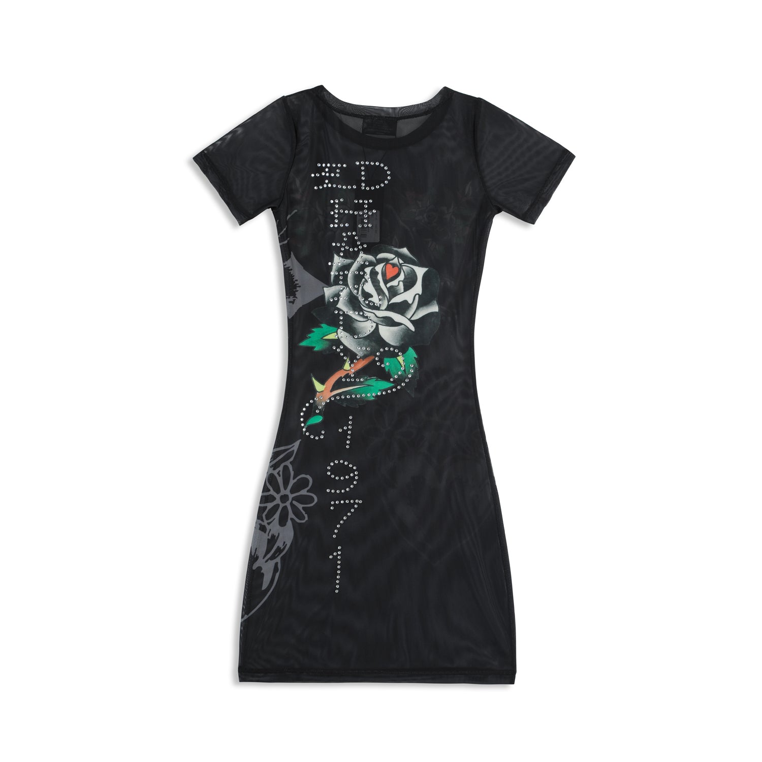 GOTHIC BADDY - MESH DRESS - BLACK