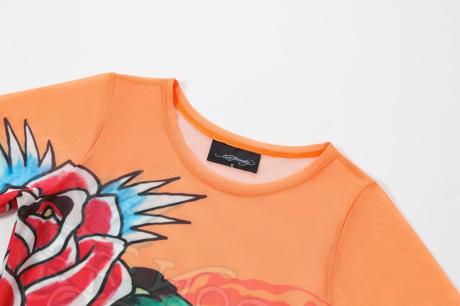 SUNSET VINE - MESH DRESS - ORANGE