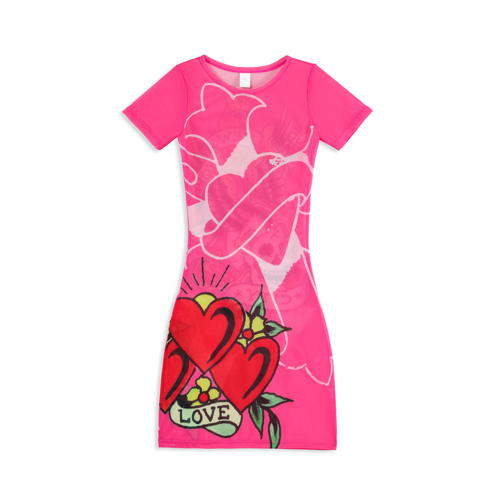 NYC EAGLE - MESH DRESS - PINK