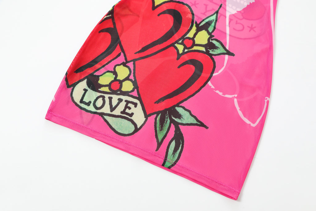 NYC EAGLE - MESH DRESS - PINK