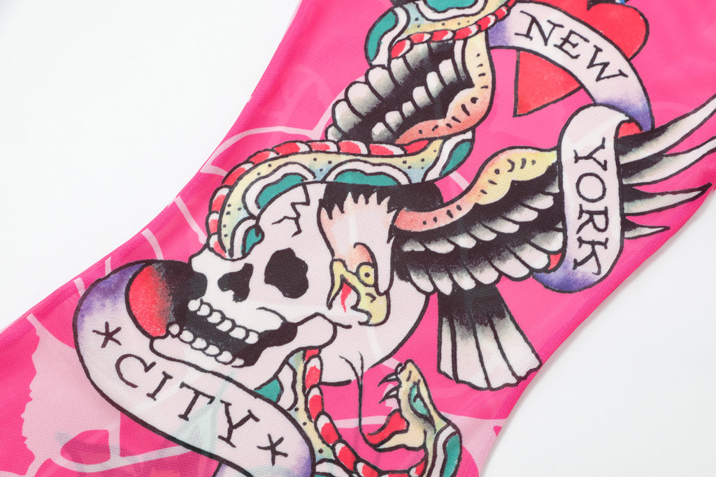 NYC EAGLE - MESH DRESS - PINK
