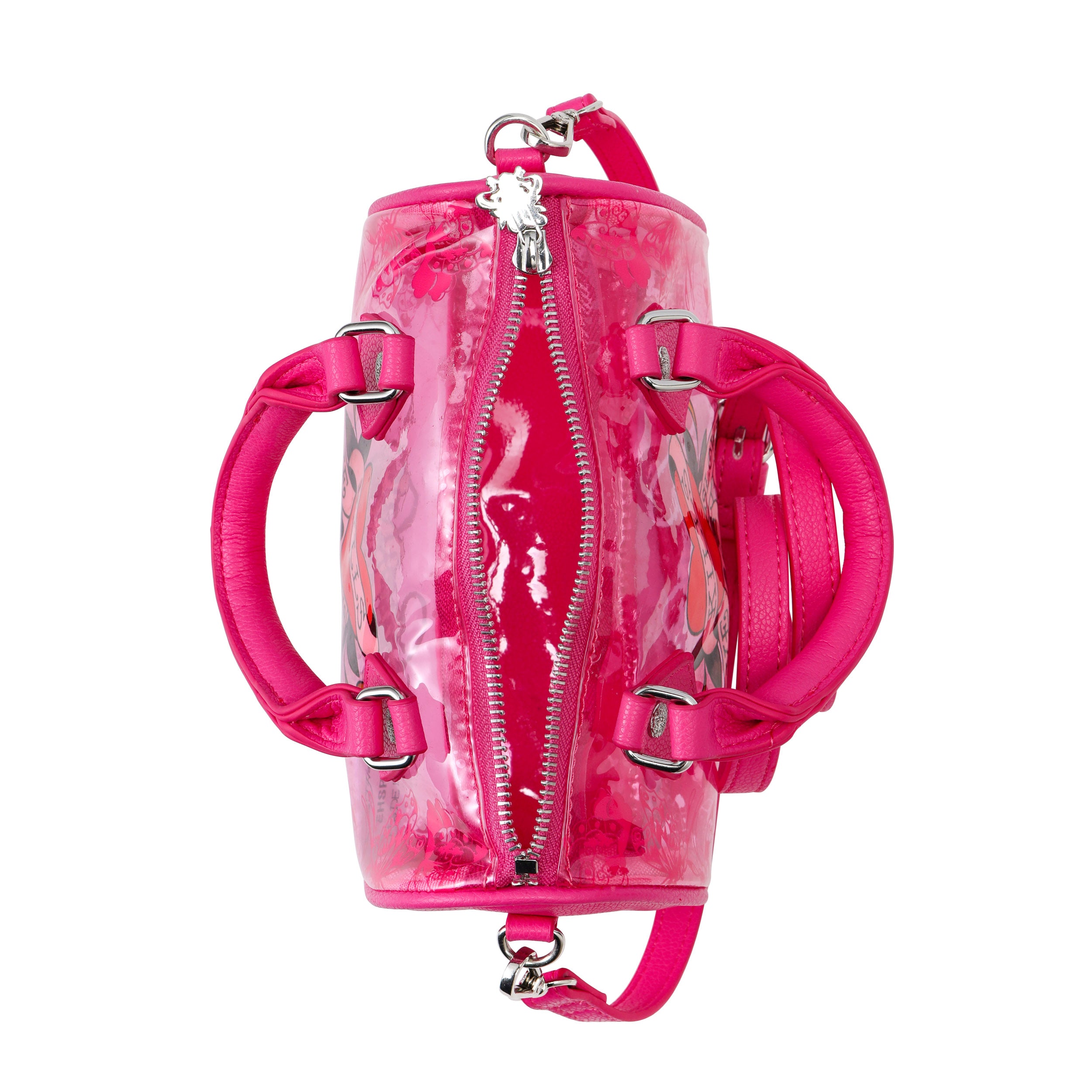 Pink Ed Hardy PVC Small Beach HandBag - Love Kills