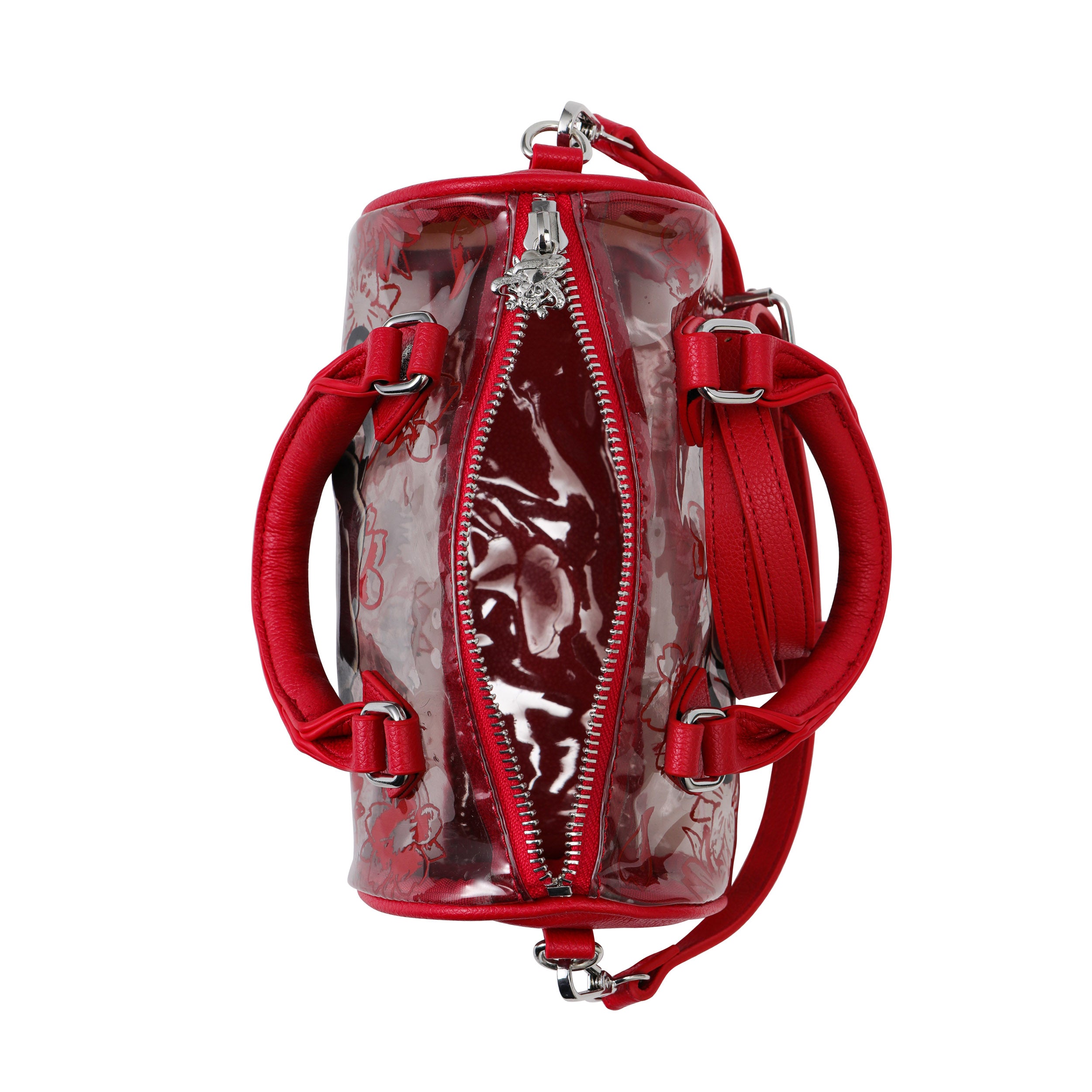 Red Ed Hardy PVC Small Beach HandBag - Classic Panther