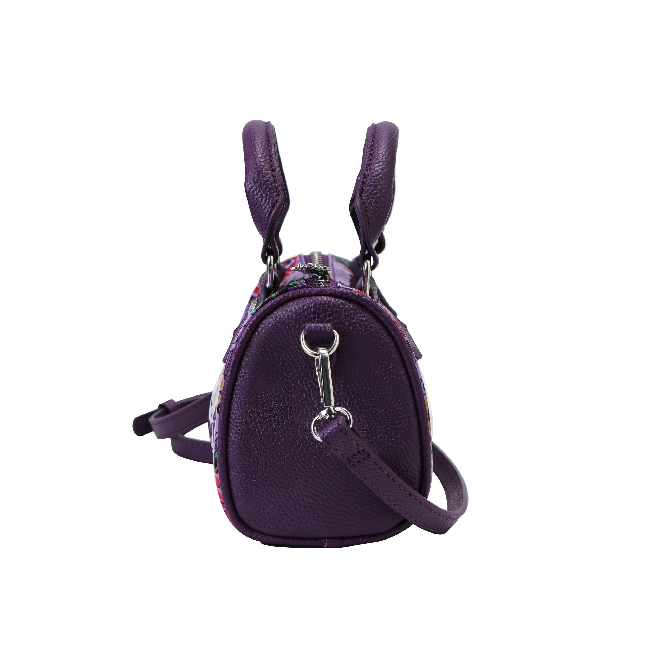 Purple Ed Hardy PVC Small Beach HandBag - Rose Panther