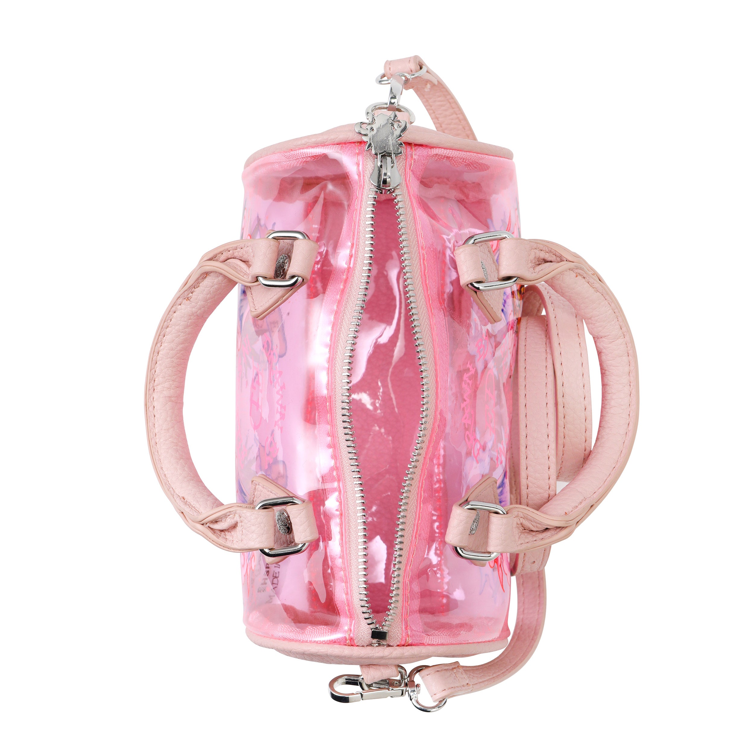 Pink Ed Hardy PVC Small Beach HandBag - Alive & Aware