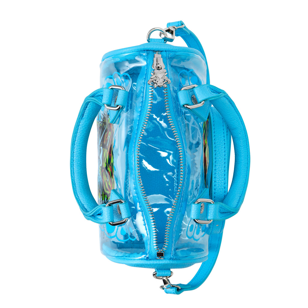 Blue Ed Hardy PVC Small Beach HandBag - Classic Tiger