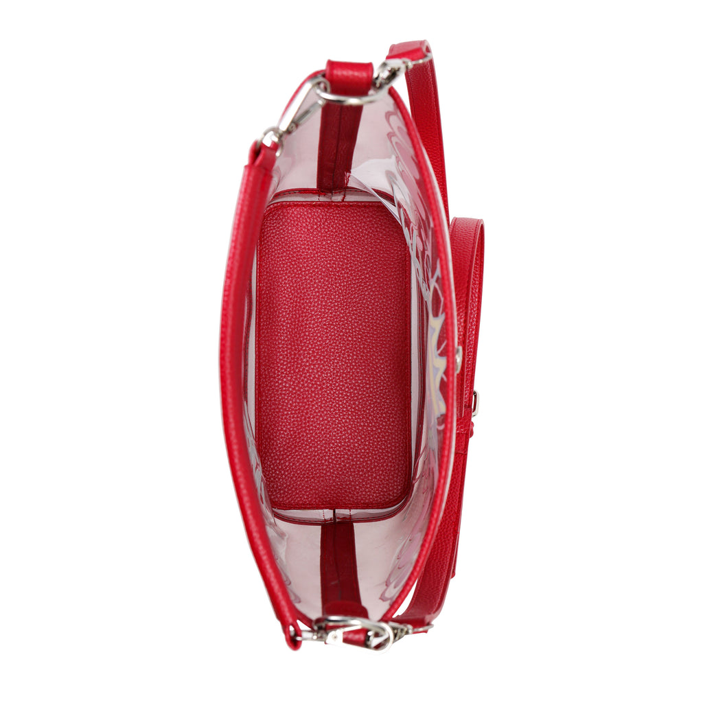 Red Ed Hardy PVC Beach Bucket Bag - Bull Dog