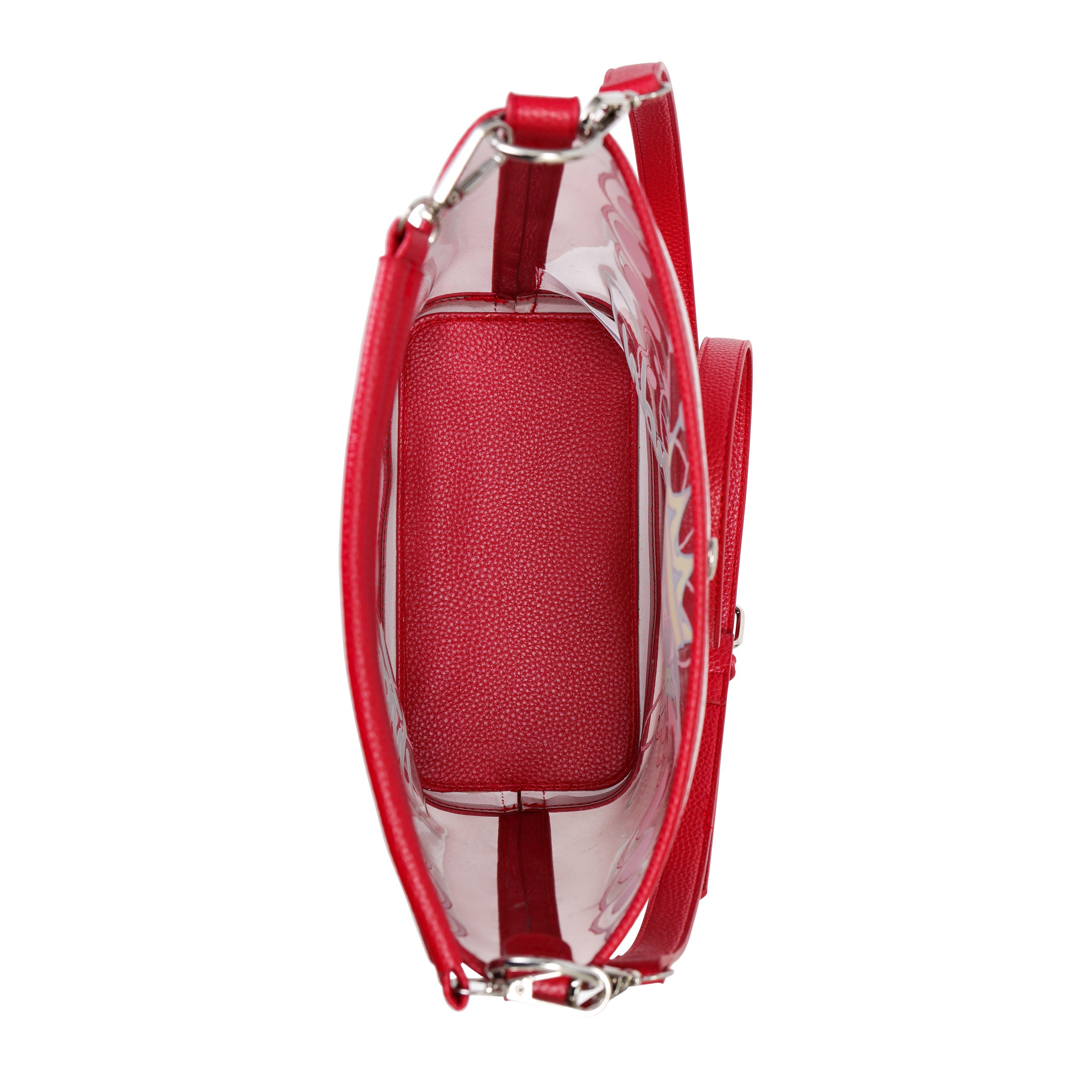 Red Ed Hardy PVC Beach Bucket Bag - Bull Dog