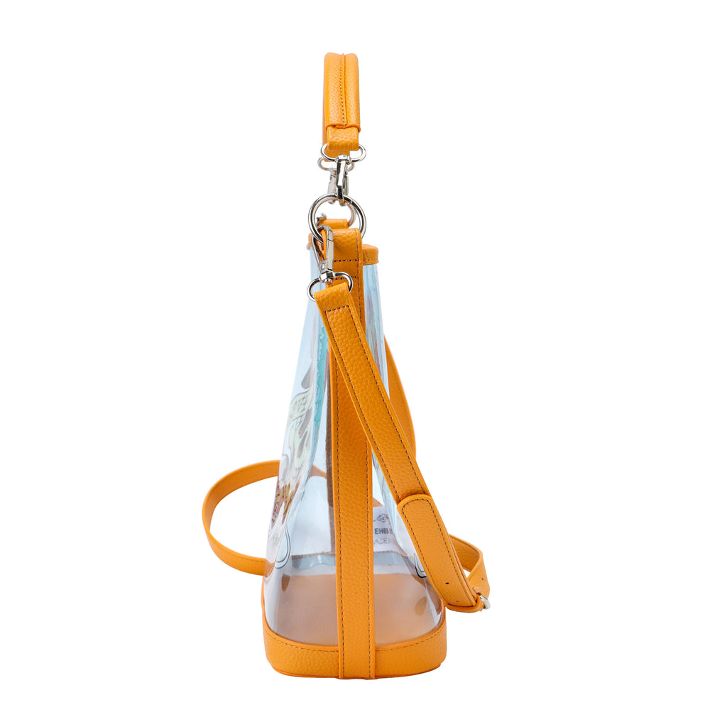 Orange Ed Hardy PVC Beach Bucket Bag - Love Kills