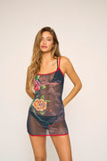RICH BABY DADDY' MESH DRESS COVER-UP