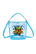 Blue Ed Hardy PVC Beach Bucket Bag - Eternal Love