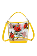 Yellow Ed Hardy PVC Beach Bucket Bag - Heart Of Diamonds