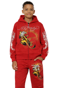 Kids Tiger Hawk Sweats -Deep Red