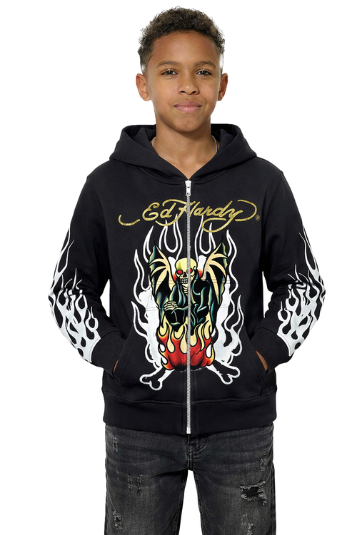 Kids Reaper Hoodie - Black