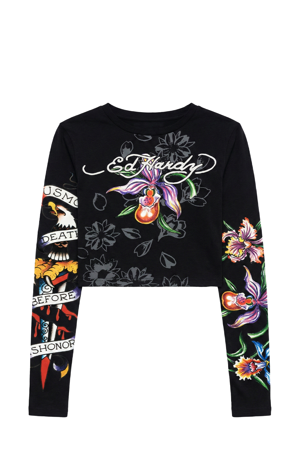 Kids Orchid Long Sleeve T-Shirt - Black