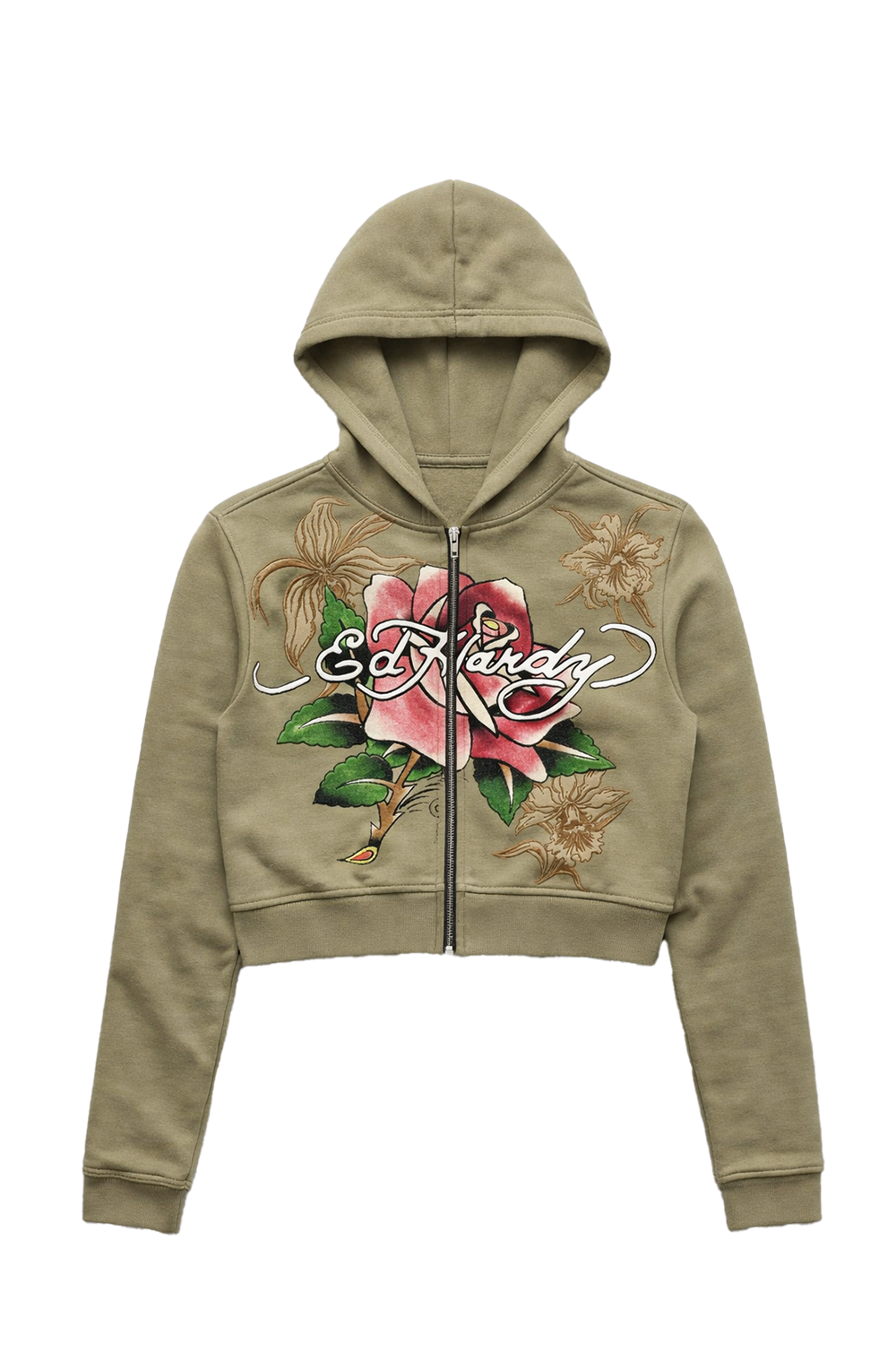 Kids Rose Hoodie - Olive