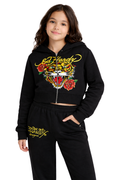 Kids Tiger Hoodie - Black