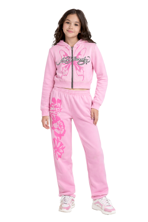 Kids Butterfly Sweats - Pink