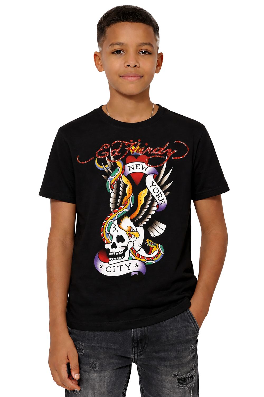 Kids New York Serpent T-Shirt - Black
