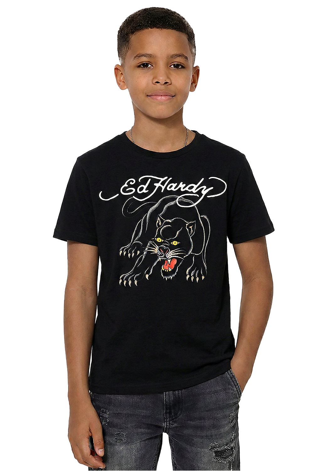 Kids Classic Panther T-Shirt - Black