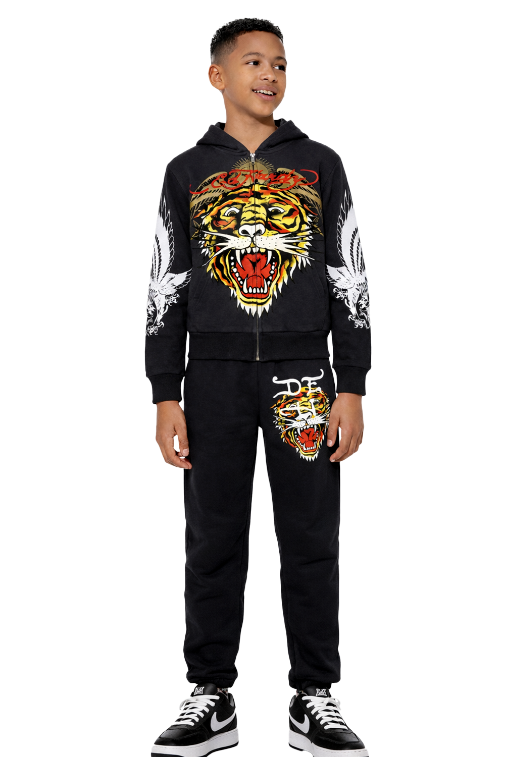 Youth Gold Tiger Sweats -Black