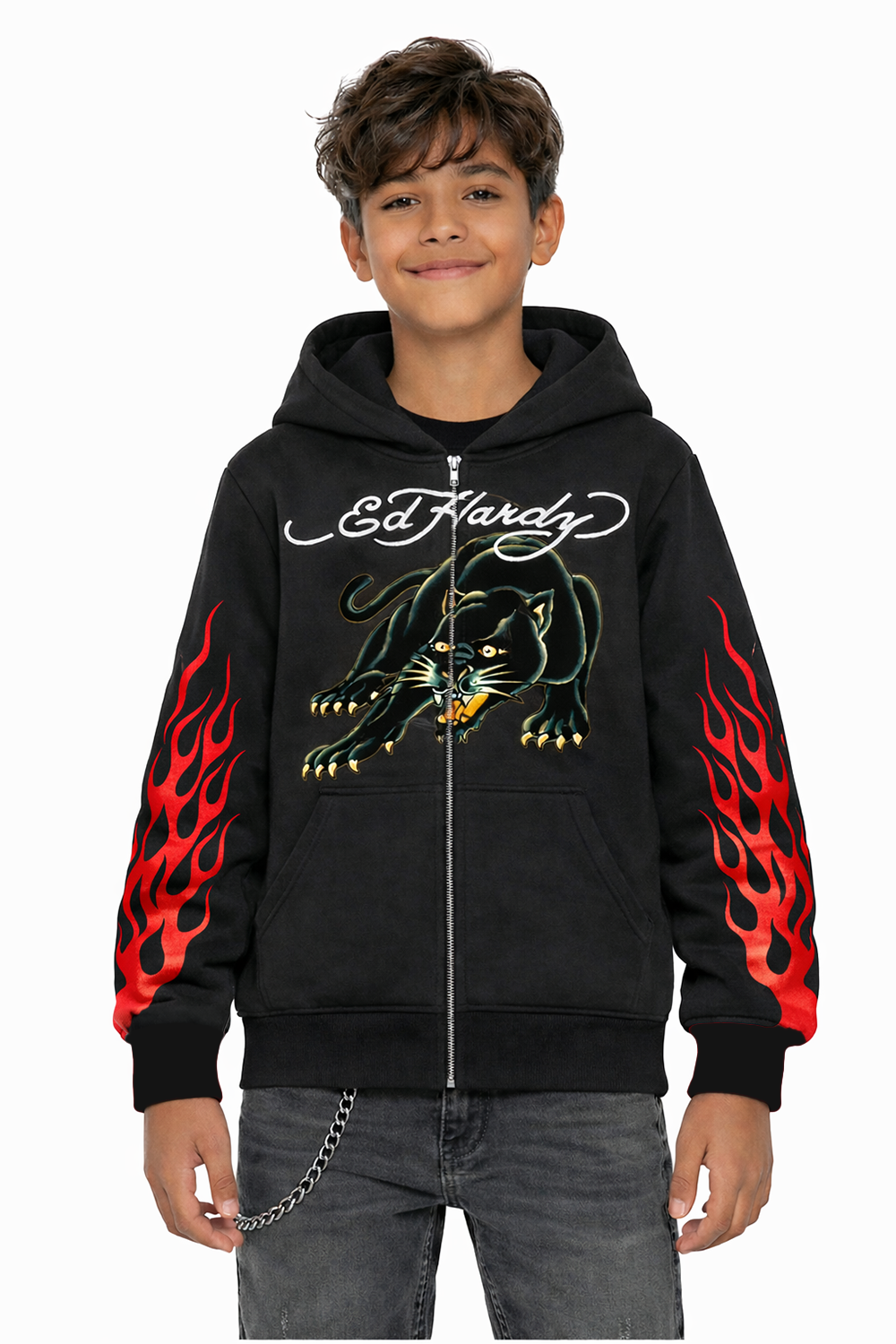 Youth Panther Prey Hoodie - Black