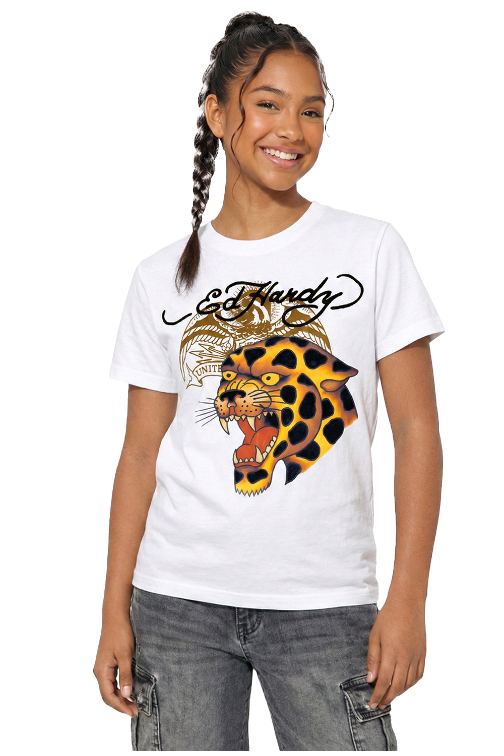 Youth Cheetah T-Shirt -White